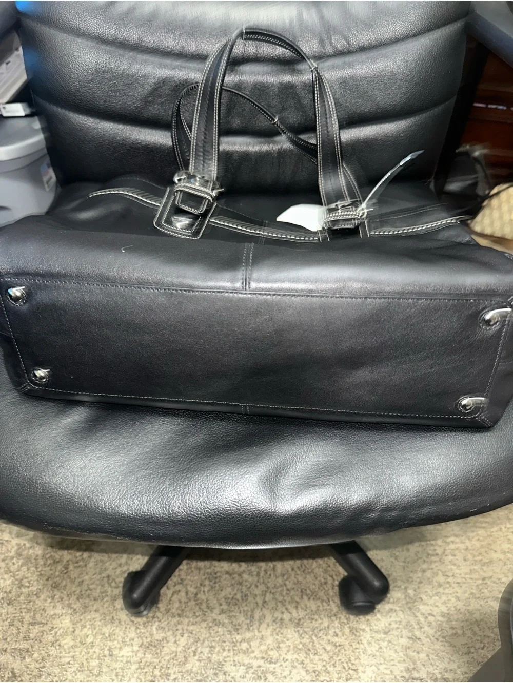 NEW Coach Soho Pleated Black Leather Tote Bag (Style No. F13733)